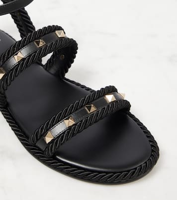 Rockstud Torchon leather sandals | Valentino Garavani