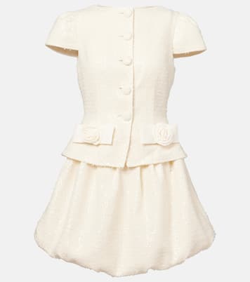 Minikleid aus Bouclé mit Pailletten | Self-Portrait