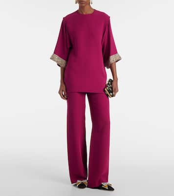 Pantalon ample en Cady Couture | Valentino