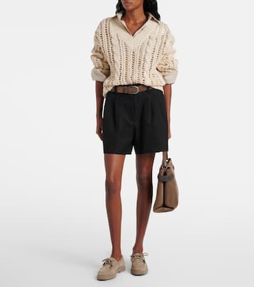 Cotton and linen shorts | Brunello Cucinelli