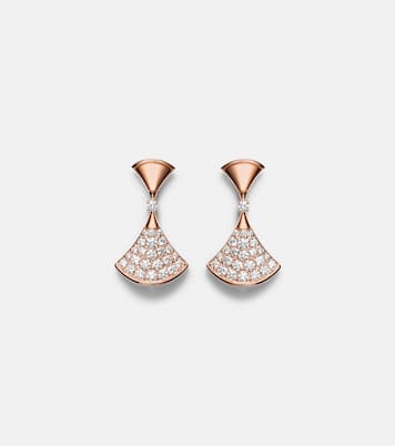 Divas' Dream 18kt rose gold earrings with diamonds | Bvlgari