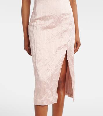 Robe midi en satin | Blumarine