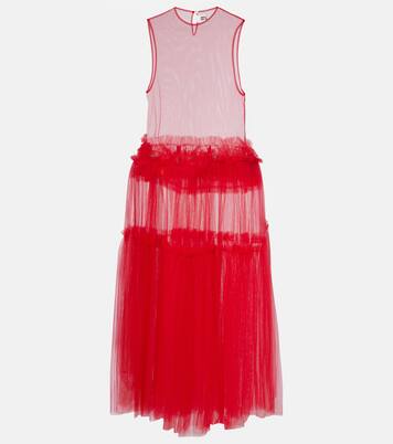 Robe longue en tulle | Noir Kei Ninomiya