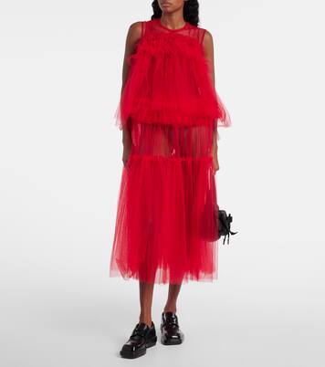 Robe longue en tulle | Noir Kei Ninomiya