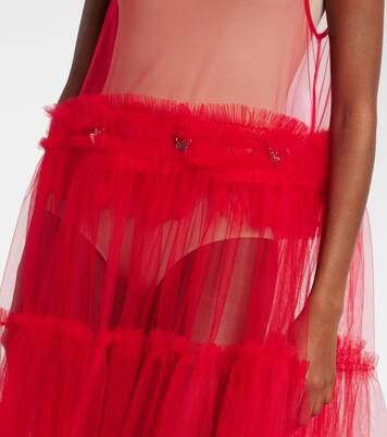 Robe longue en tulle | Noir Kei Ninomiya