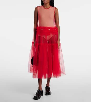 Robe longue en tulle | Noir Kei Ninomiya