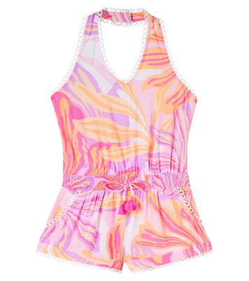 Beth halterneck printed romper | Poupette St Barth Kids