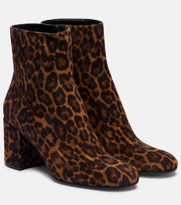 Joelle 70 leopard-print suede ankle boots | Gianvito Rossi