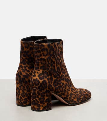 Joelle 70 leopard-print suede ankle boots | Gianvito Rossi
