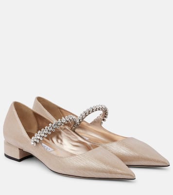 Verzierte Mary-Jane-Ballerinas Bing 25 aus Leder | Jimmy Choo