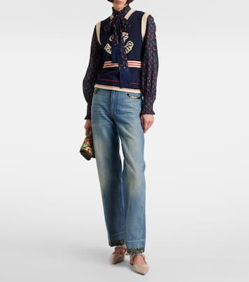 Verzierte Mary-Jane-Ballerinas Bing 25 aus Leder | Jimmy Choo