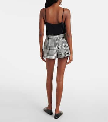 Belted houndstooth skort | Self-Portrait