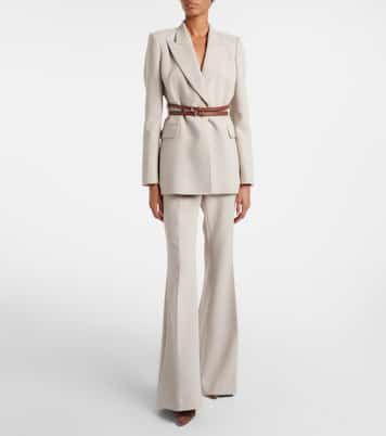 Weite High-Rise-Hose Rhein aus Wolle | Gabriela Hearst