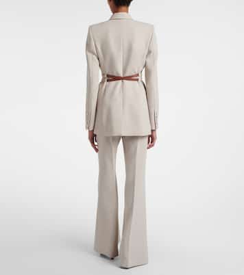 Weite High-Rise-Hose Rhein aus Wolle | Gabriela Hearst