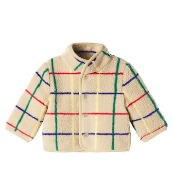 Baby checked teddy fleece jacket | Bobo Choses