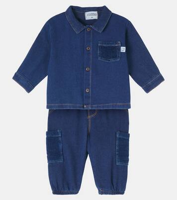 Bebé - set de camisa y pantalones Dobby de denim | Cozmo