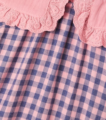 Baby Tavira gingham cotton flannel onesie | Cozmo