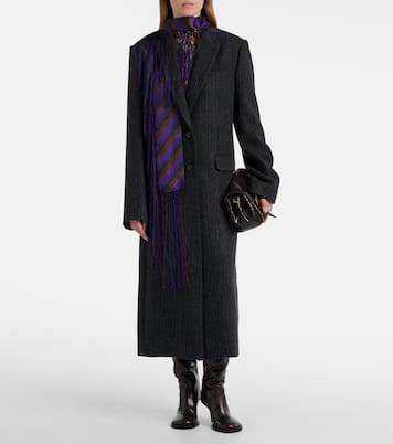 Chalk stripe wool coat | Dries Van Noten