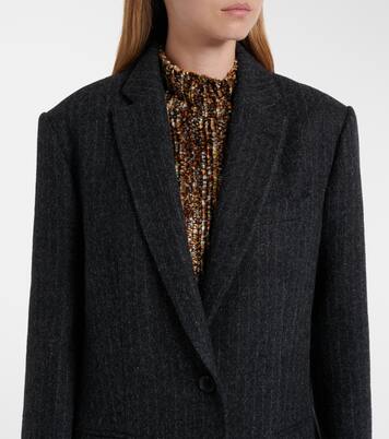 Chalk stripe wool coat | Dries Van Noten
