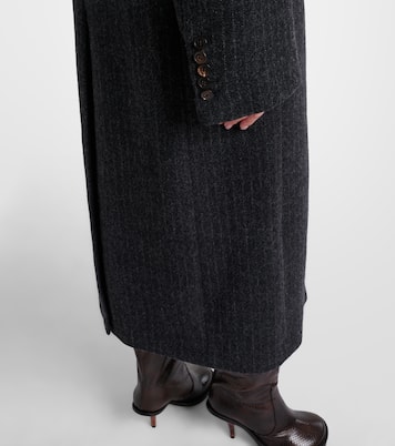 Chalk stripe wool coat | Dries Van Noten