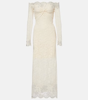 Bridal Off-Shoulder-Midikleid aus Spitze | Rabanne
