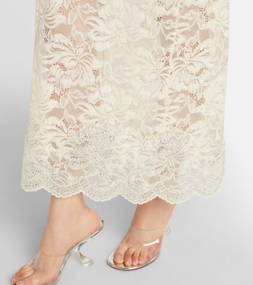 Bridal Off-Shoulder-Midikleid aus Spitze | Rabanne