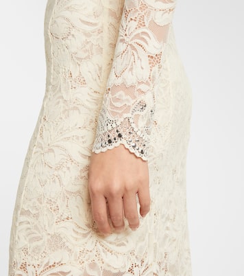 Bridal Off-Shoulder-Midikleid aus Spitze | Rabanne