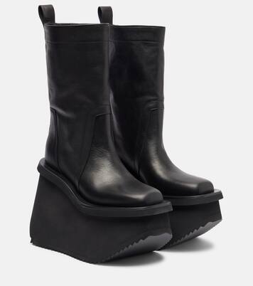 Bottines Factory à plateforme en cuir | Rick Owens