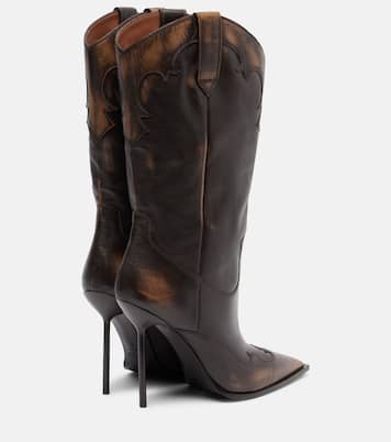 Lidia 105 leather mid-calf boots | Paris Texas
