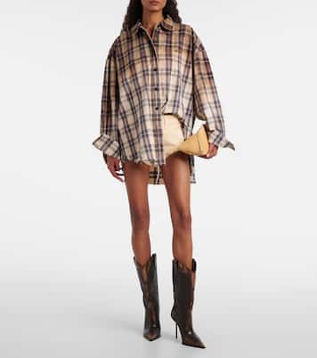 Lidia 105 leather mid-calf boots | Paris Texas