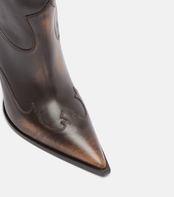 Lidia 105 leather mid-calf boots | Paris Texas