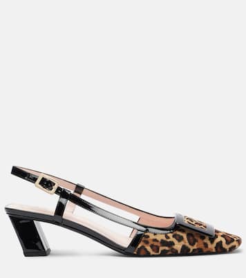 Belle Vivier 45 calf hair slingback pumps | Roger Vivier
