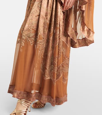 Memento Burnout paisley semi-sheer gown | Zimmermann