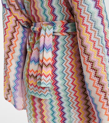 Zigzag oversized lamé wrap cardigan | Missoni