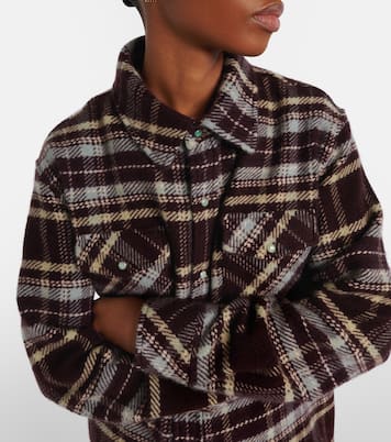 Plaid cashmere shirt with emeralds | God's True Cashmere