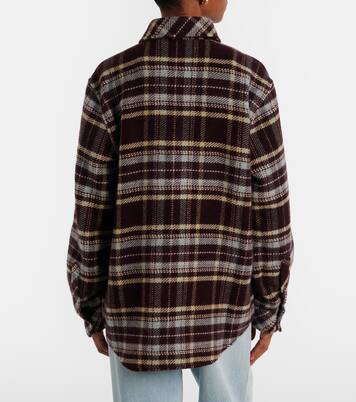 Plaid cashmere shirt with emeralds | God's True Cashmere