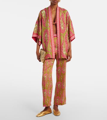 Printed silk twill wrap jacket | Etro