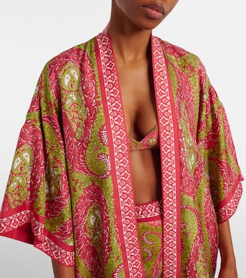 Printed silk twill wrap jacket | Etro