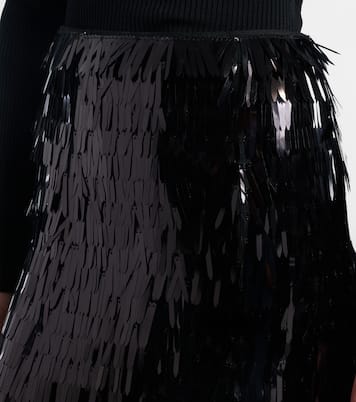 Jupe midi à taille haute et sequins | Self-Portrait