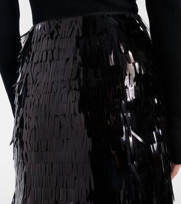 Jupe midi à taille haute et sequins | Self-Portrait