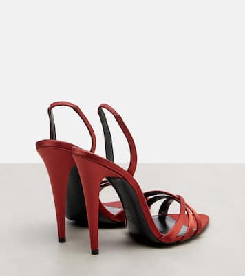 Kate crêpe satin slingback sandals | Saint Laurent