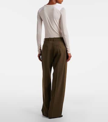 Low-rise wool wide-leg pants | Phoebe Philo