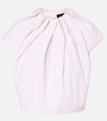 Tulip gathered cotton poplin top | Simone Rocha