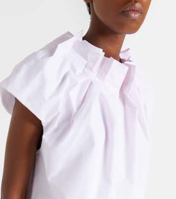 Tulip gathered cotton poplin top | Simone Rocha