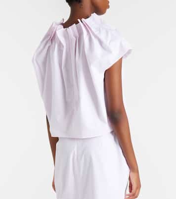 Tulip gathered cotton poplin top | Simone Rocha