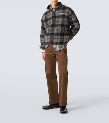 Cotton corduroy straight pants | Miu Miu