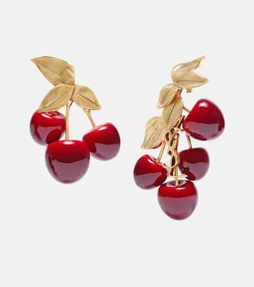 Cassandre asymmetric clip-on earrings | Saint Laurent