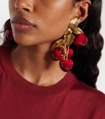 Cassandre asymmetric clip-on earrings | Saint Laurent