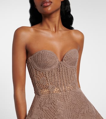 Abito corsetto in cotone crochet | Magda Butrym