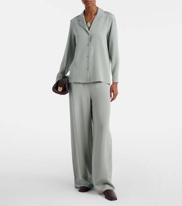 Chemise Aedo en satin de soie mélangée | Max Mara